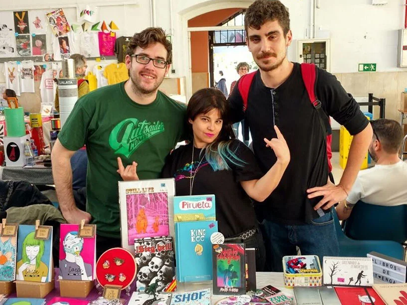 Bouman, Lucía (Libros de autoengaño) y Fran Fernández en Graf Madrid (11/11/2017)