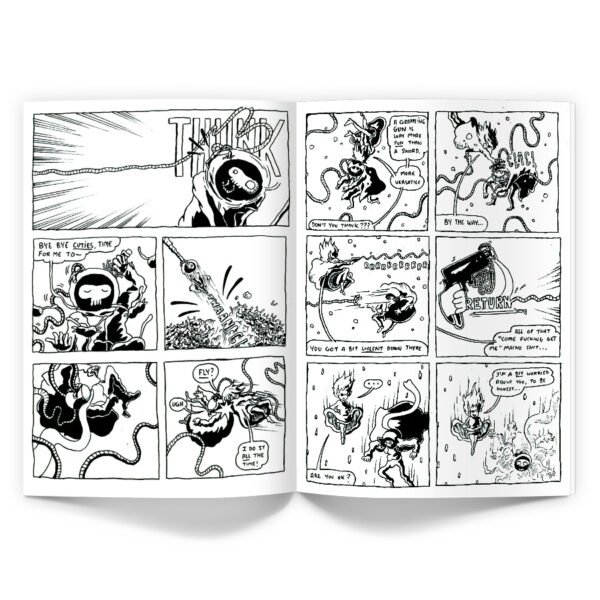 Interior del cómic Hellper de Ale Rodríguez