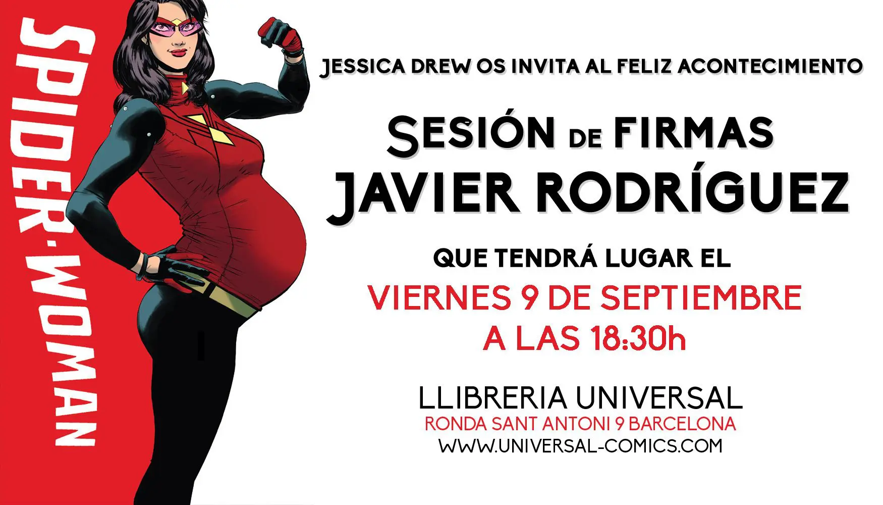 Miniatura de Sesión de firmas con Javier Rodriguez, auto de Spider-Woman