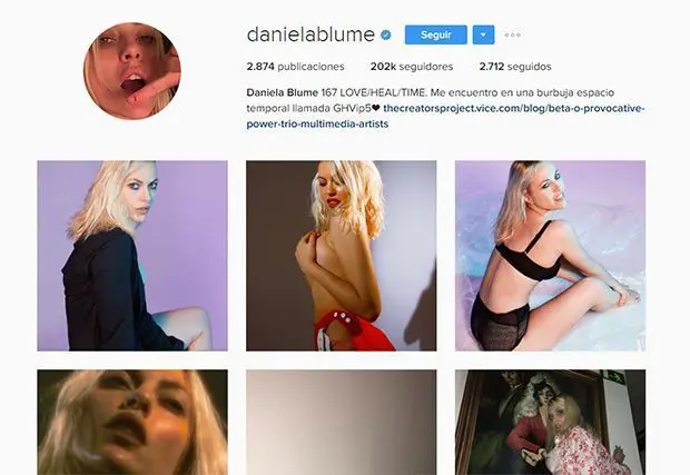 El instagram erótico y salvaje de Daniela Blume