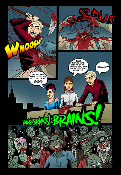 Página del cómic The Revenge of the Living Dead