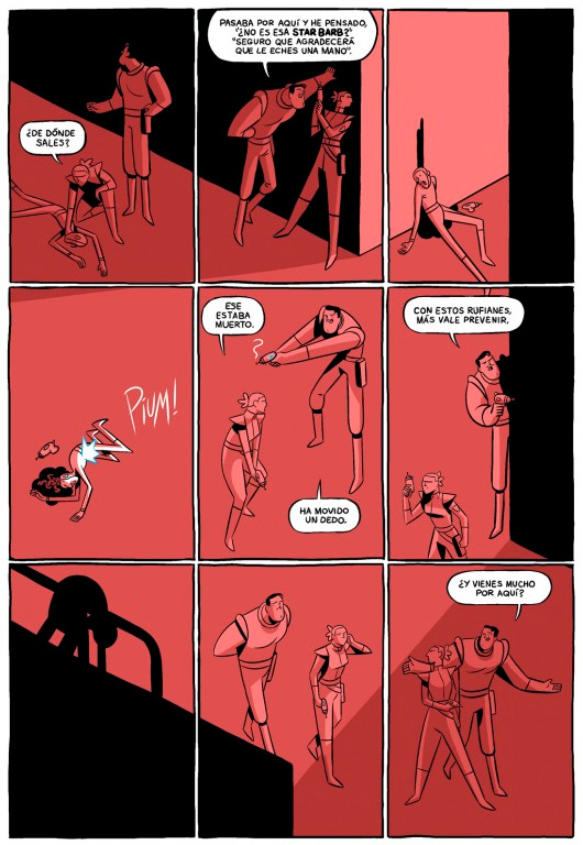 Muestra de página del cómic Ace Thunders de Josep Busquet y Javi de Castro