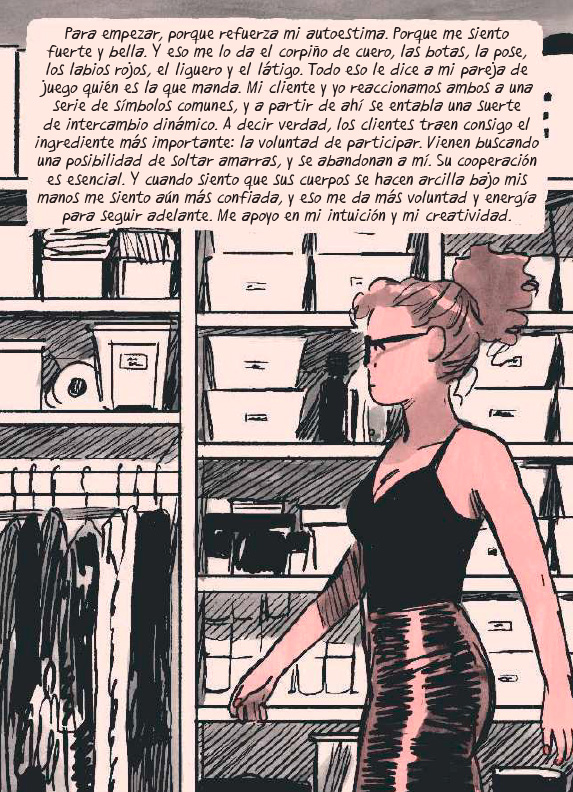 Página 2 de muestra del cómic Hinterhof. Vida de una dominatrix