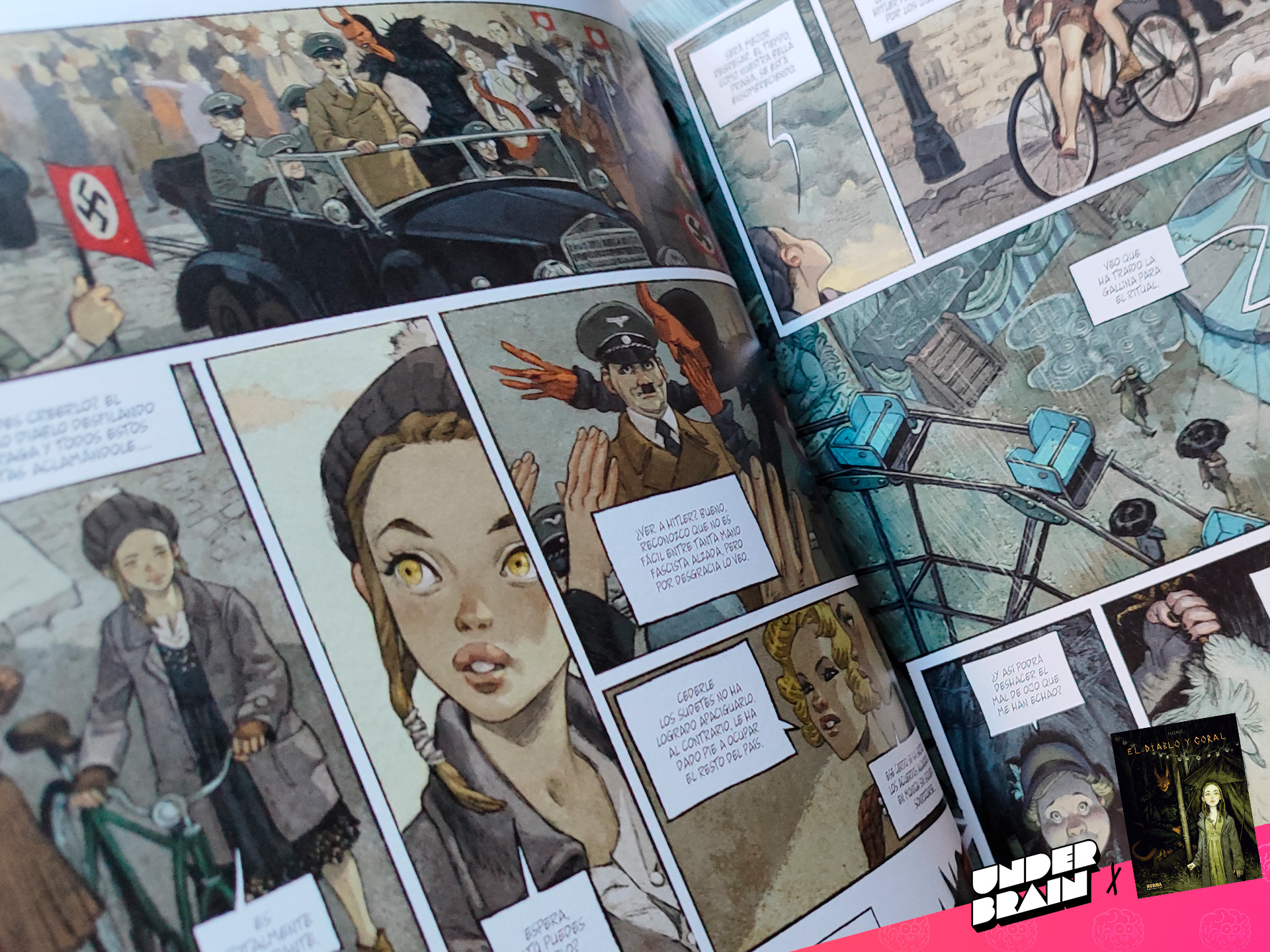 Muestra de del cómic «El diablo y Coral» de  Josep Homs