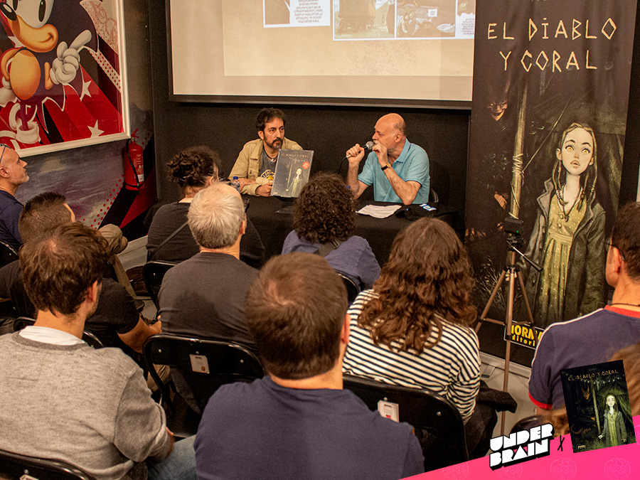 Presentación del cómic «El diablo y Coral» junto a Antoni Guiral (Barcelona, 22/10/2025)