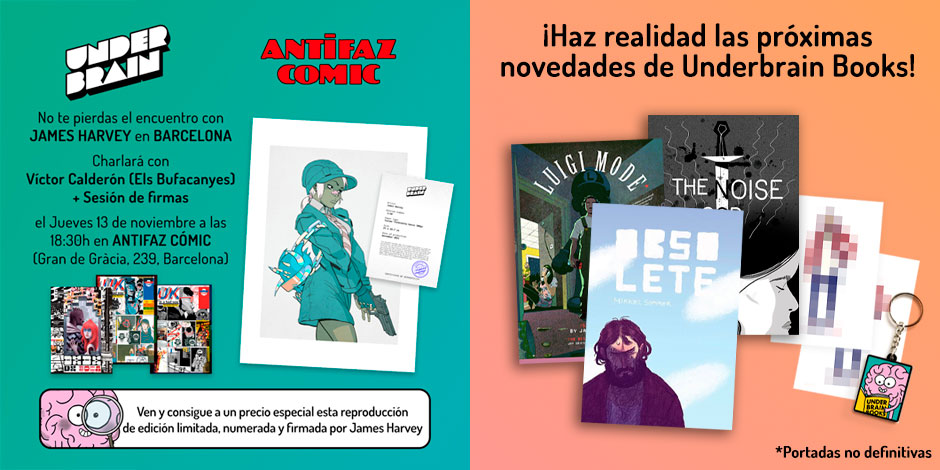 James Harvey visita Barcelona ⚡⚡ Road to Angoulême – Underbrain Books 2026 James Harvey visita Barcelona ⚡⚡ Road to Angoulême – Underbrain Books 2026