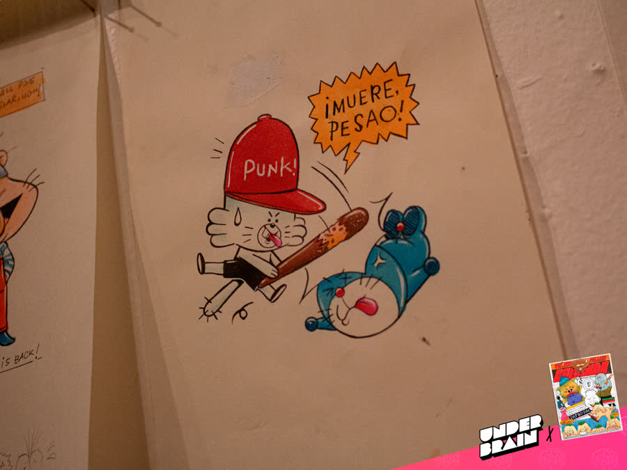 Detalle de un original de «Tú, me pillas cagando» de Manuel Donada - 3