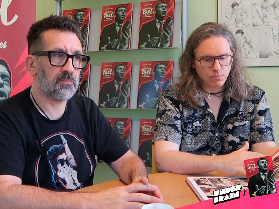 Salva Rubio y Sagar durante la entrevista hablando de «Jacques Brel. Una vida en mil compases"